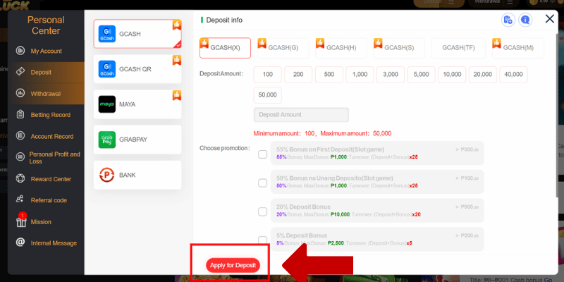 Online Deposits via QR Code and E-wallets