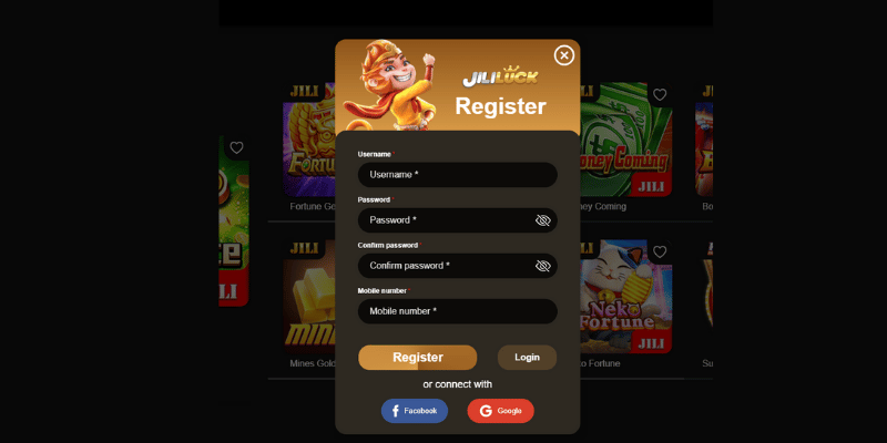 Requirements to Register for a JILILUCK Card Games Account (1)